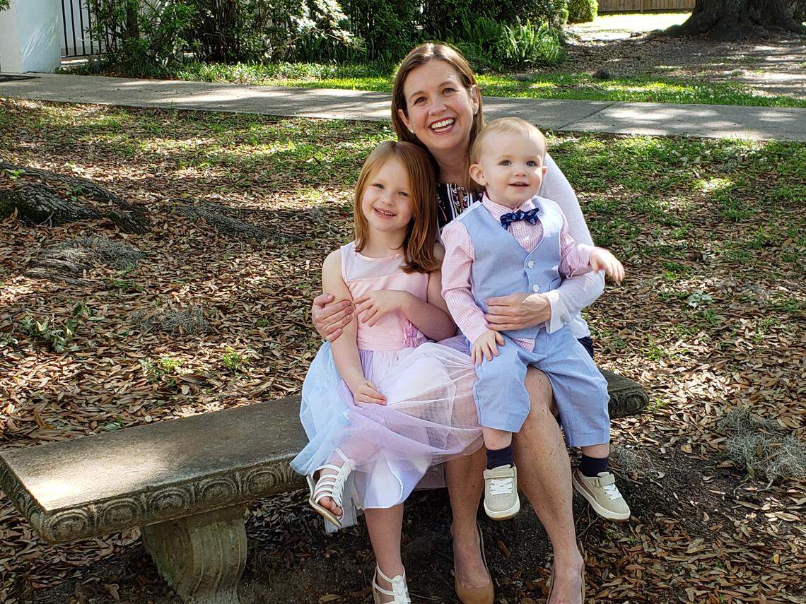 Erin Holley with her two children, 6-year-old Teagan and 2-year-old Finn.