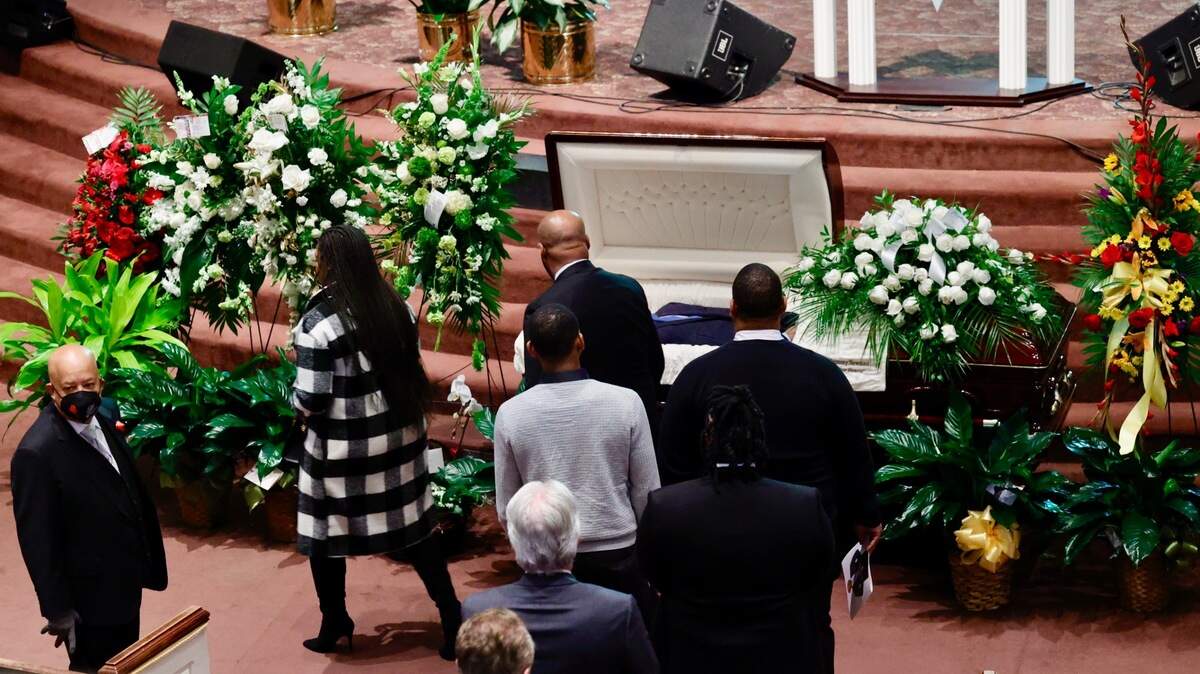 Mourners gather on Monday, Jan. 9, 2023, at Brookland Baptist Church to pay respects to Brian DeQuincey Newman, a former Columbia city councilman who died Jan. 3.
