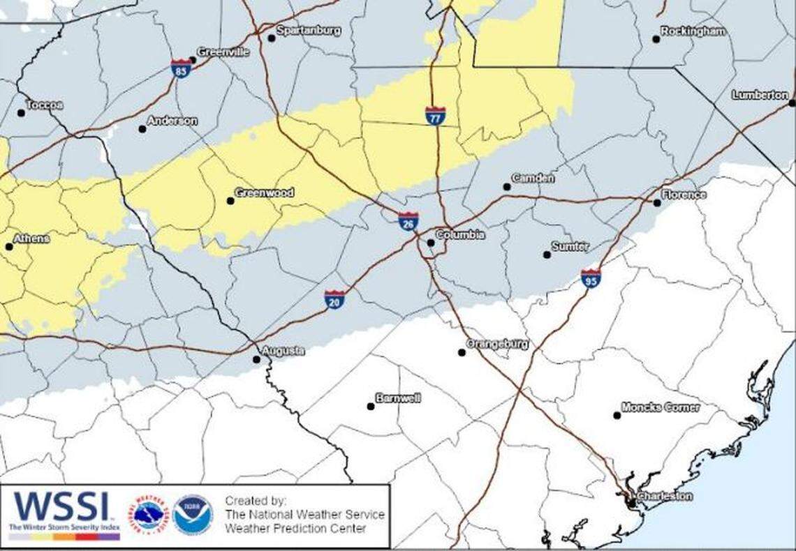 A winter storm is forecast to impact South Carolina.
