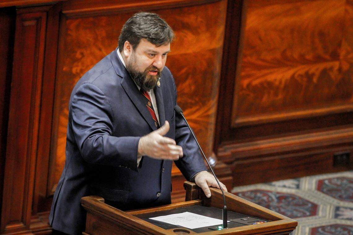 State Rep. Thomas Beach during a House of Representatives session in Columbia, S.C. on Tuesday, March 14, 2023. (Travis Bell/STATEHOUSE CAROLINA)