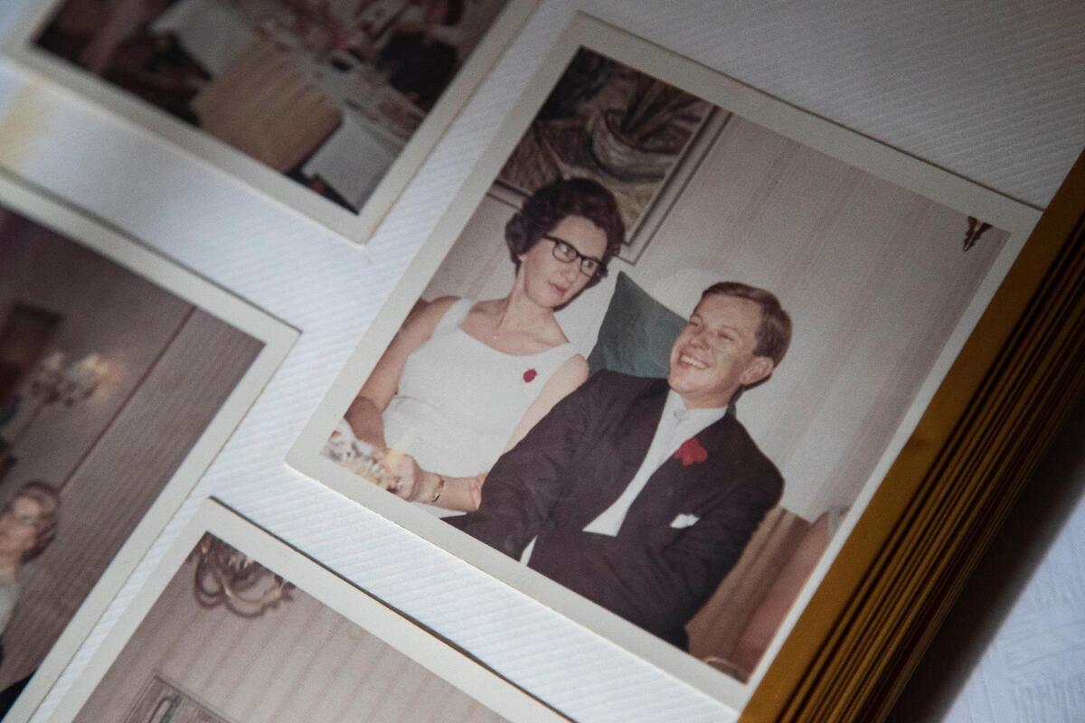 Ulrich Schafer and his wife Nora Shafer when they were younger in their family photo album in Lexington, South Carolina on Thursday, February 4, 2021. Ulrich is German and met Nora in her hometown of Durban, South Africa while working in produce shipping.