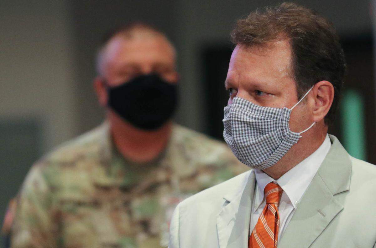 Marshall Taylor, then-interim director of the S.C. Department of Health and Environmental Control, attends a news conference at the S.C. Emergency Management Division on Wednesday, July 29, 2020.