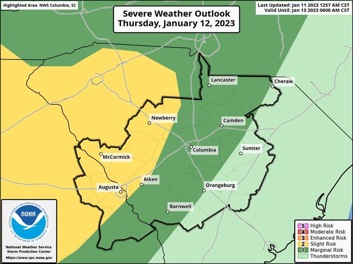 Severe weather is in the forecast for South Carolina and the Midlands.