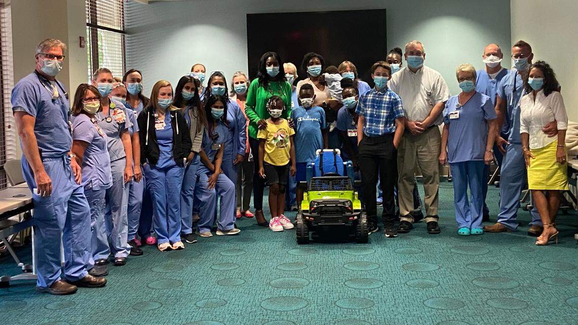 Three Midlands students recently helped a 2-year-old pediatric patient at Prisma Health in Columbia gain mobility through a fundraising project to buy him a modified mini-car.