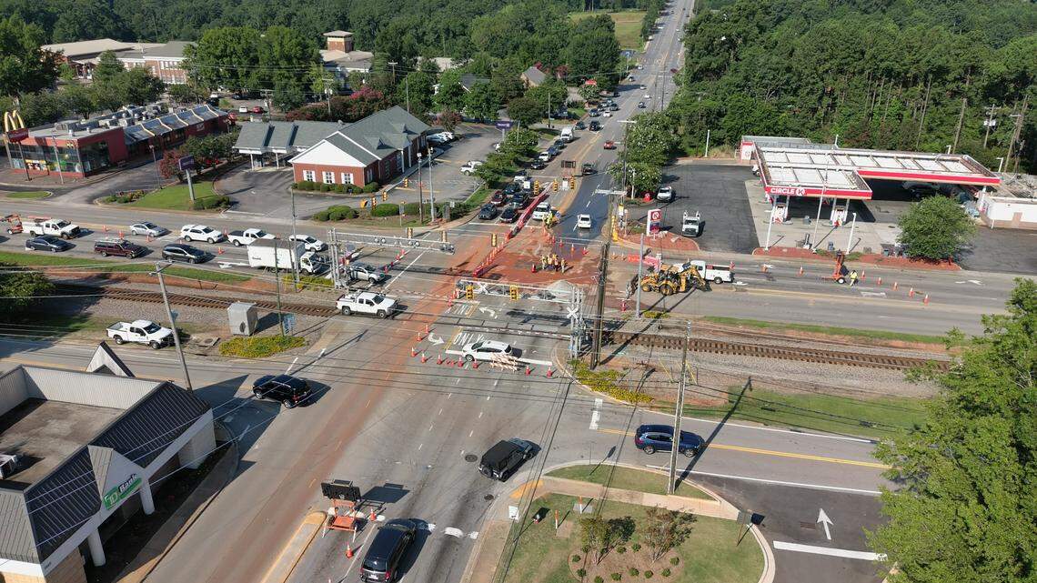 The intersection at Lake Murray Boulevard and St. Andrews Road was blocked for several days to fix a water main break.