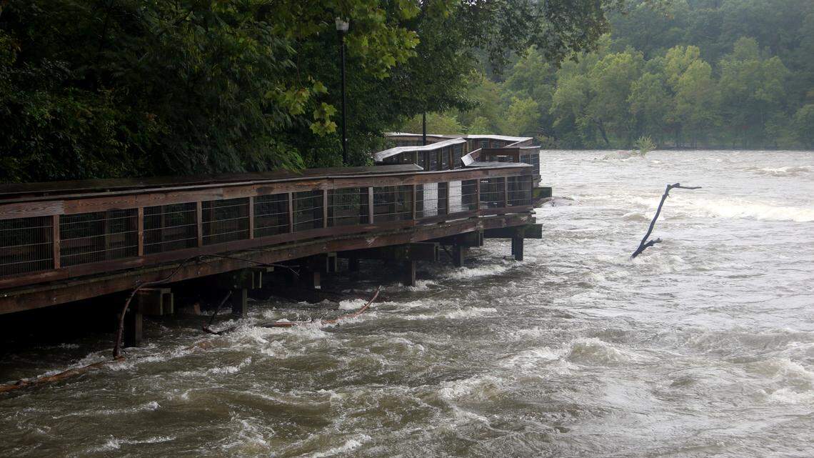 With Tropical Storm Debby threatening, Lake Murray spill gate open, Saluda River up