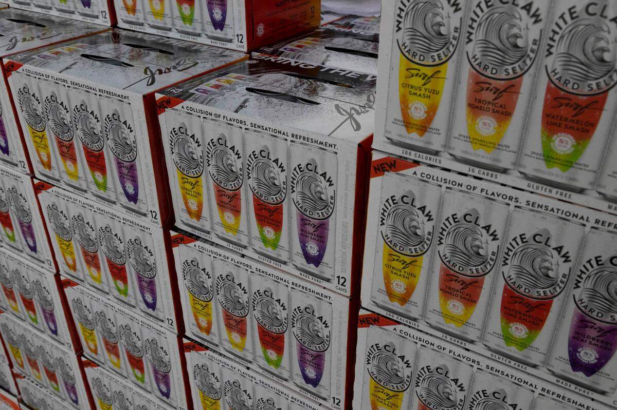 White Claw hard seltzer is one of the products brewed and packaged at Mark Anthony Brewing in Columbia on Thursday, May 12, 2022.