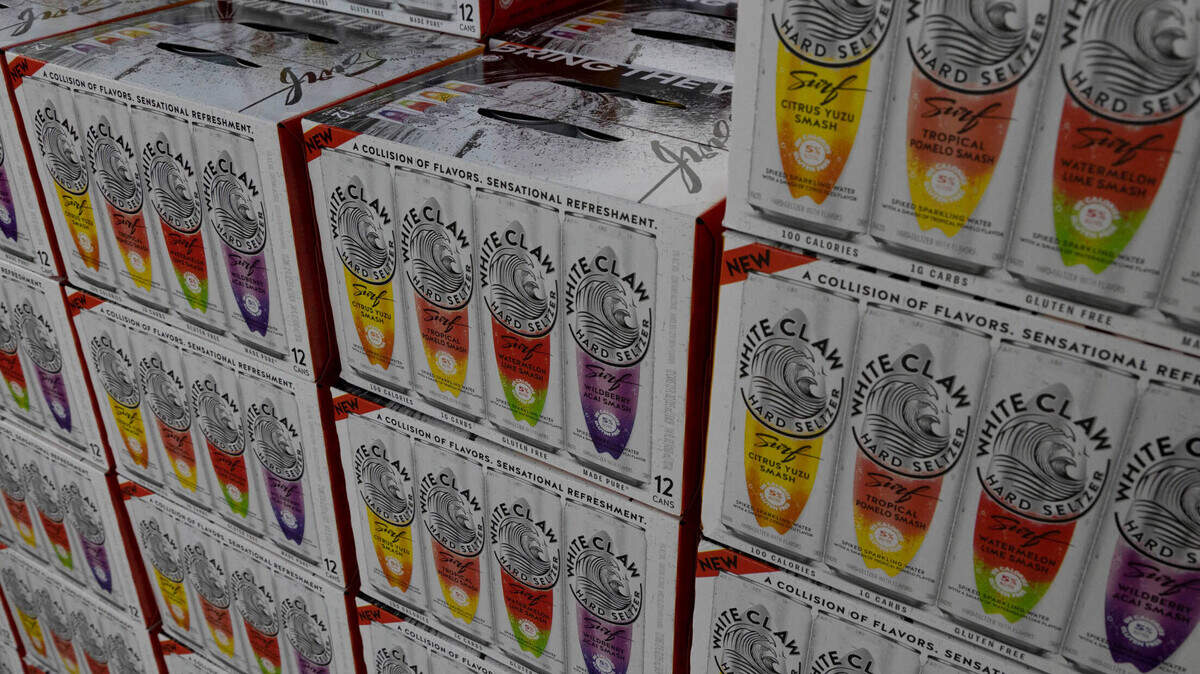 White Claw hard seltzer is one of the products brewed and packaged at Mark Anthony Brewing in Columbia on Thursday, May 12, 2022.