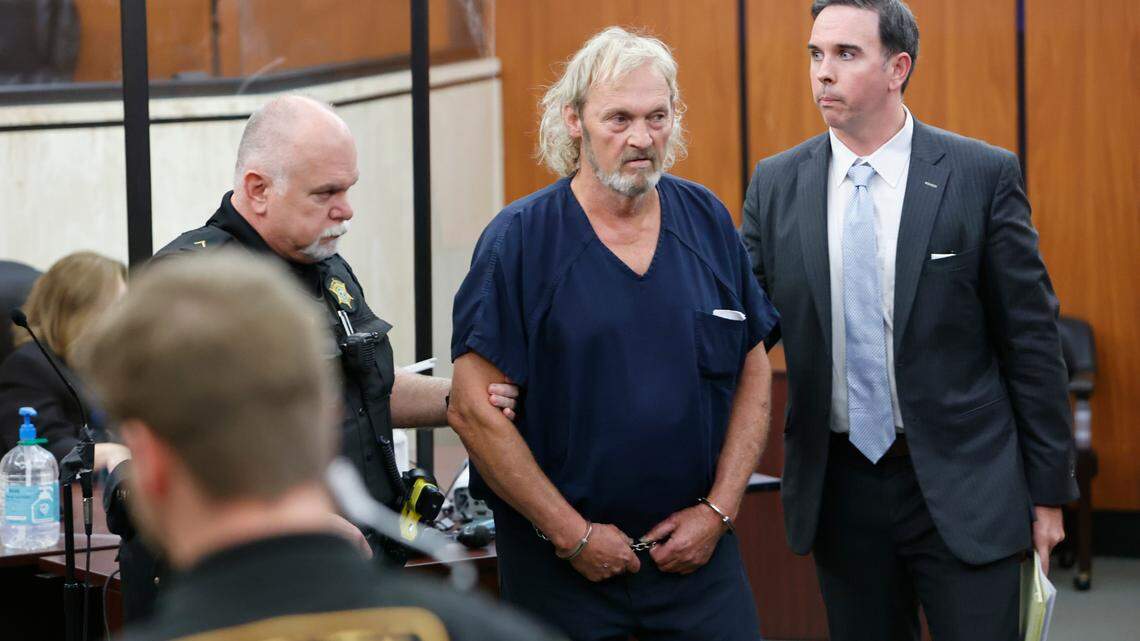 Curtis Edward Smith is escorted out of Richland County Bond court by his attorney, Jarrett Bouchette. Smith is charged with two counts of conspiracy, four counts of money laundering, three counts of forgery and multiple drug related charges in a Richland County Court on Tuesday June, 28, 2022.