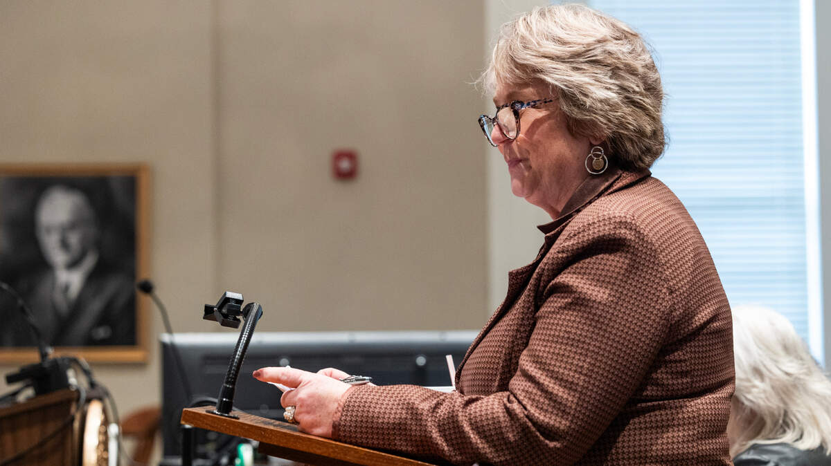 Clerk of Court Becky Hill conducts jury selection for Alex Murdaugh’s murder trial at the Colleton County Courthouse on Wednesday, January 25, 2023. Joshua Boucher/The State/Pool