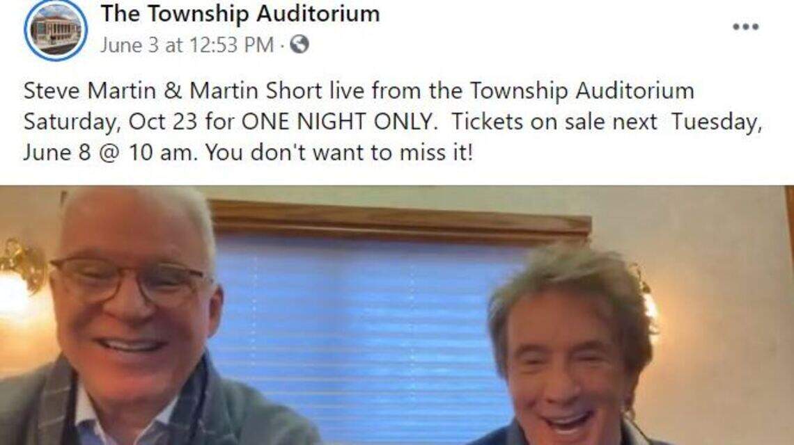 Comedy legends Steve Martin, Martin Short to perform in Columbia