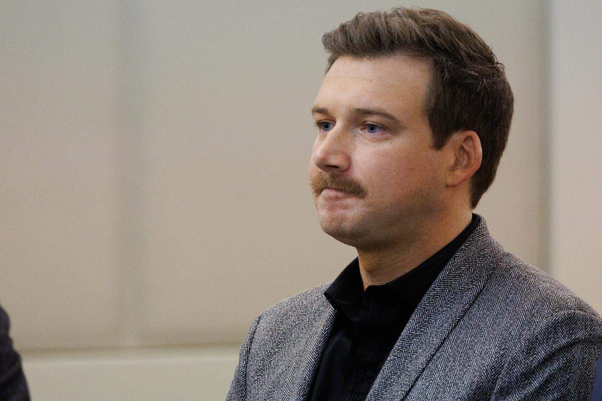 NASHVILLE, TENNESSEE - DECEMBER 12: Country music star Morgan Wallen appears in court for a plea hearing on December 12, 2024 at the Justice A. A. Birch Building in Nashville, Tennessee. Wallen pleaded guilty to two misdemeanors after he threw a chair off the roof of a bar in Nashville in April.