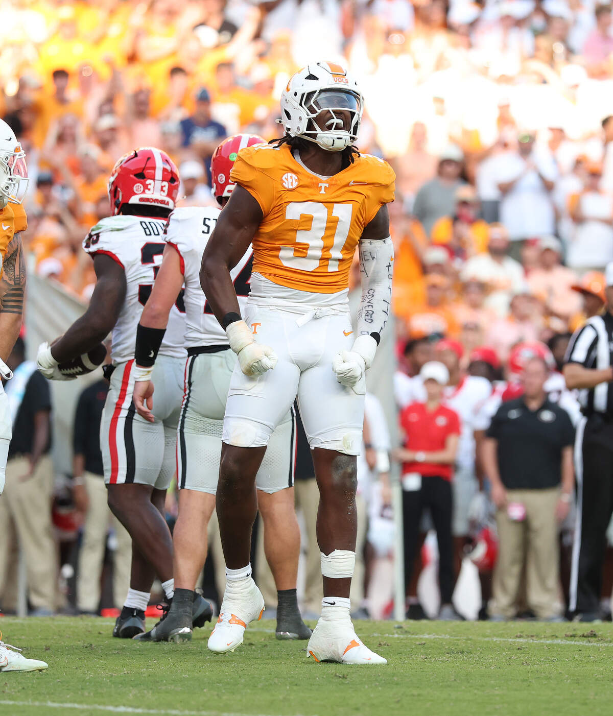 Caleb Herring (31) of the Tennessee Volunteers in 2025