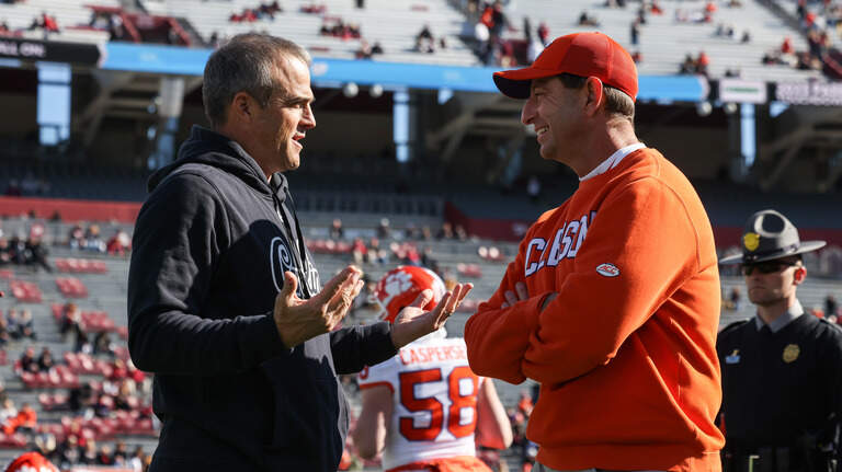 Finebaum says Dabo faces more pressure than Beamer in 2026. Here's what to know