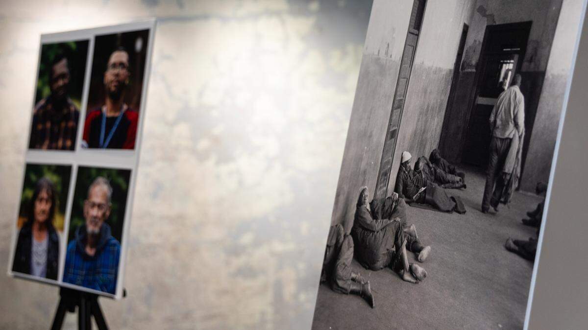 An exhibition of historic photographs taken at the former South Carolina State Hospital, alongside photographs by photojournalist Crush Rush on Tuesday, March 24, 2026. While the Bull Street development has brought economic activity to the area, Able SC hopes the history of involuntary commitment and medical neglect is not forgotten. 