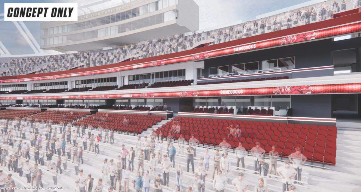 A look at potential future suite additions at Williams-Brice Stadium.