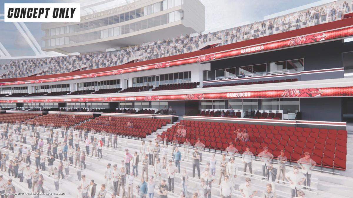 A look at potential future suite additions at Williams-Brice Stadium.