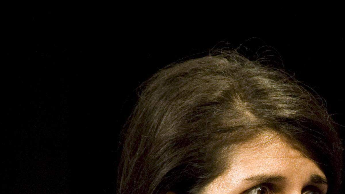 Republican candidate for South Carolina governor, Rep. Nikki Haley, answers  questions during a GOP debate at the Newberry Opera House.