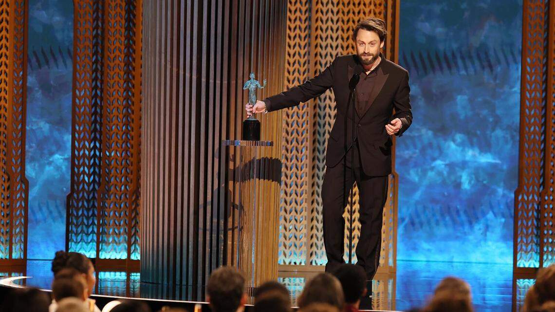 Kieran Culkin at the 31st Screen Actors Guild Awards in Shrine Auditorium and Expo Hall in Los Angeles, Sunday, Feb. 23, 2025. (Robert Gauthier/Los Angeles Times/TNS)
