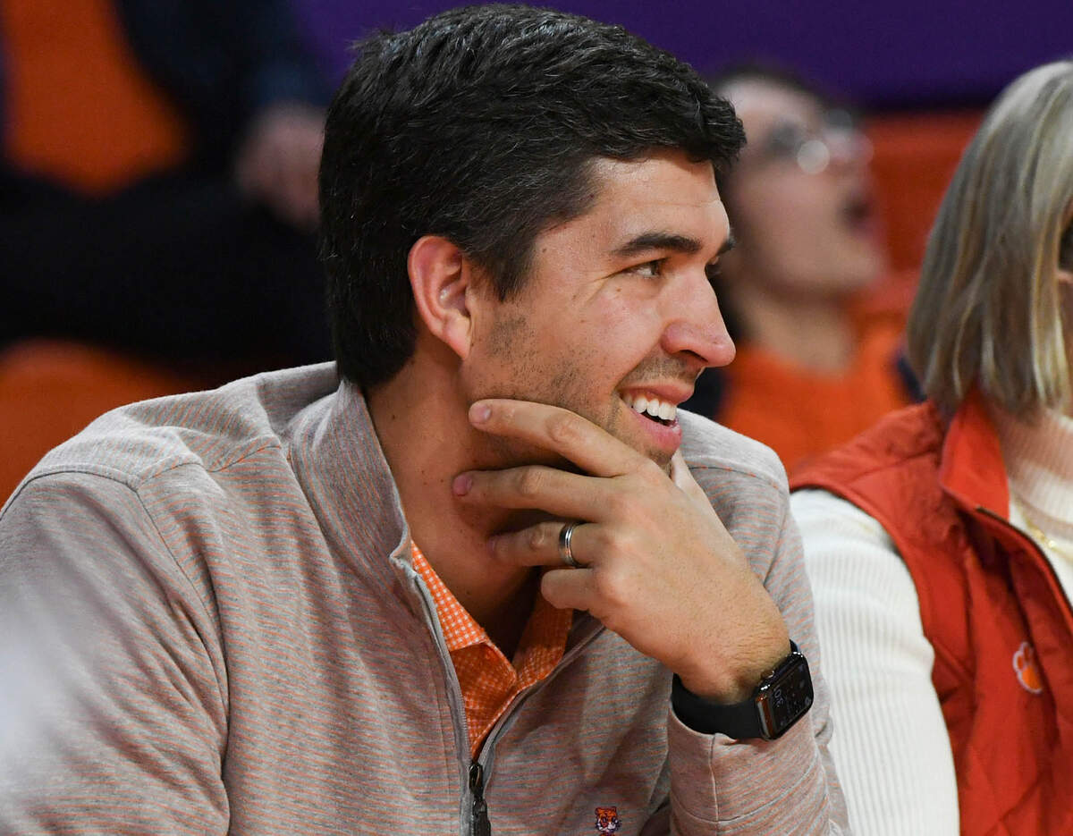 Clemson Athletic Director Graham Neff during the second half of a basketball game at Littlejohn Coliseum on Sunday, November 19, 2023
