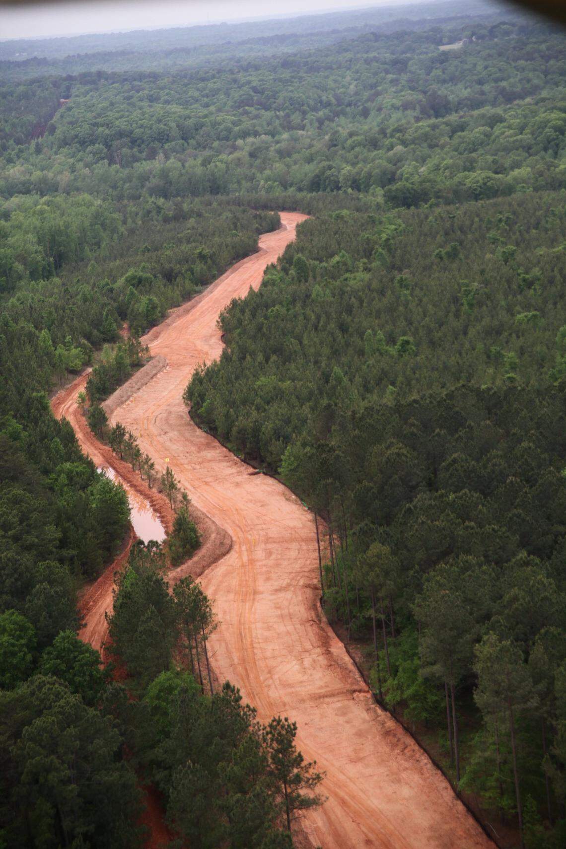 Pipeline projects can be controversial. Utilities need access to private land for such lines, and they will pay landowners for use of their property. But pipelines sometimes can leave a scar on the landscape, like this one near Spartanburg, S.C.