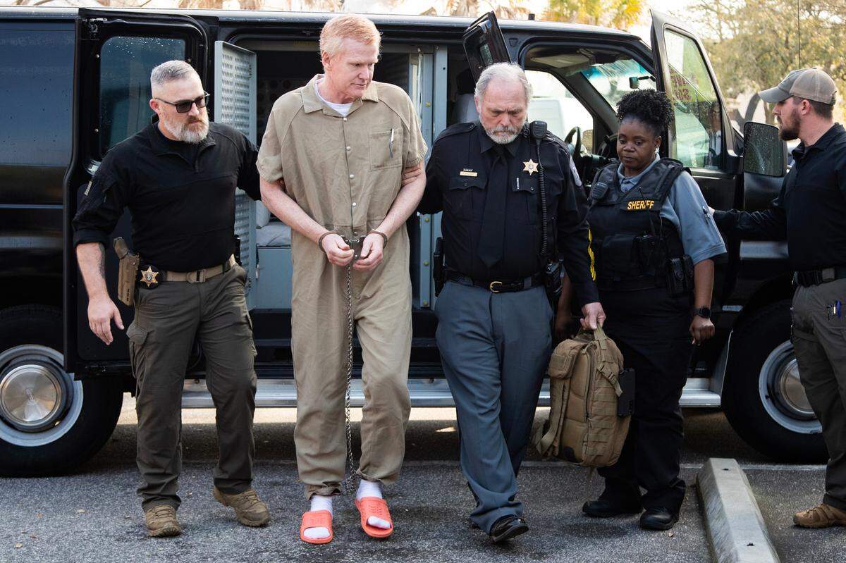 Alex Murdaugh is taken to the Colleton County Courthouse for sentencing on Friday, March 3, 2023. Joshua Boucher/The State/Pool