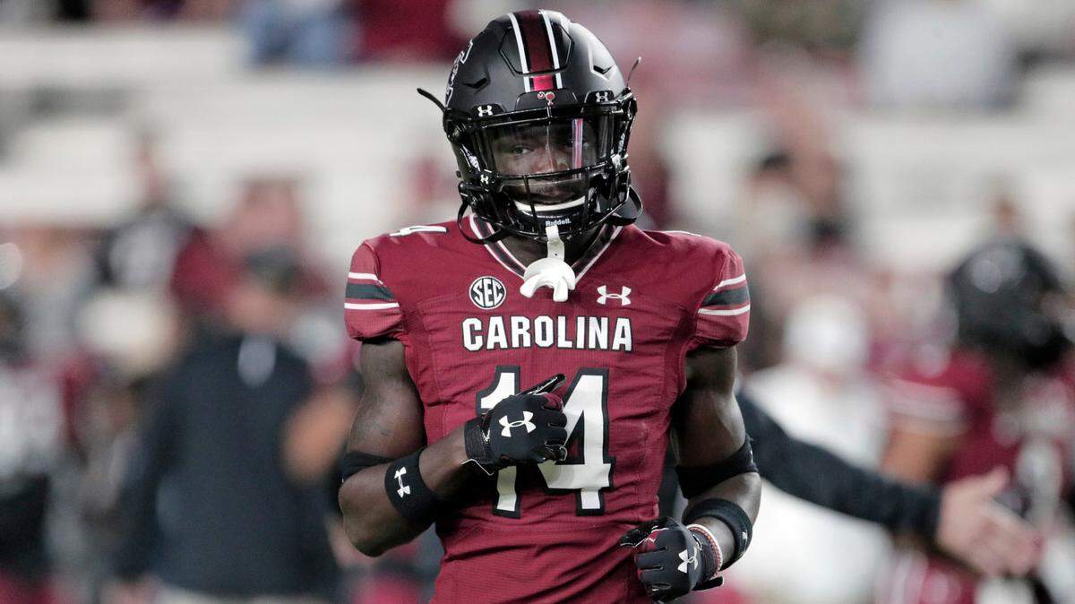 South Carolina’s Lovasea Carroll during warmups ahead of the Gamecocks’ Oct. 22, 2022 game against Texas A&M at Williams-Brice Stadium.