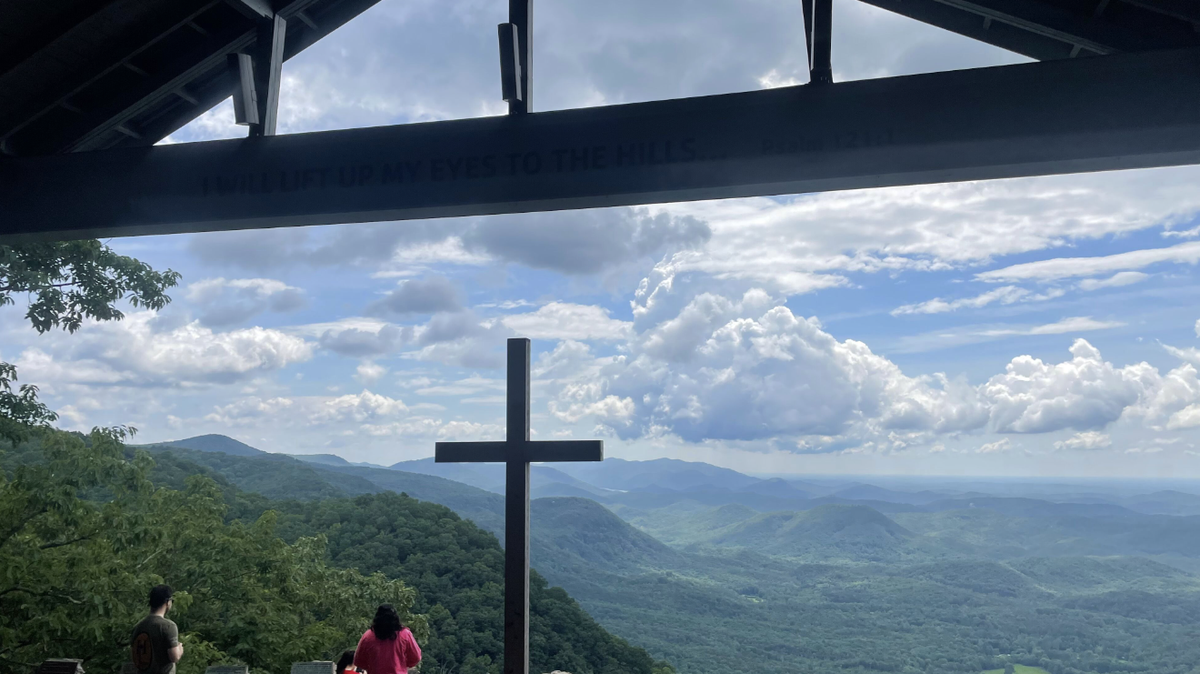 Pretty Place chapel lost part of its roof in the aftermath of Hurricane Helene. This is how it looked before the storm.