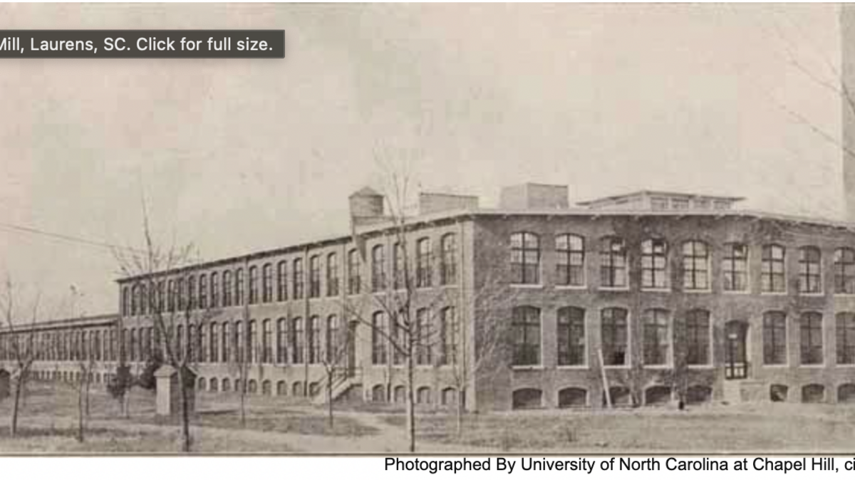 Watts Mills once made cotton fabric but its closing meant downfall for the community known as Wattsville, SC.