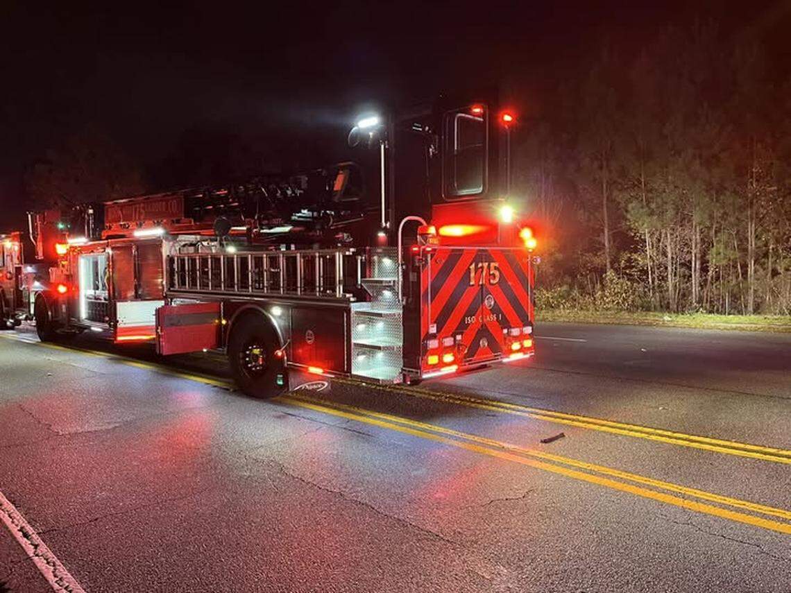 Members of the Irmo Fire District respond to a collision.