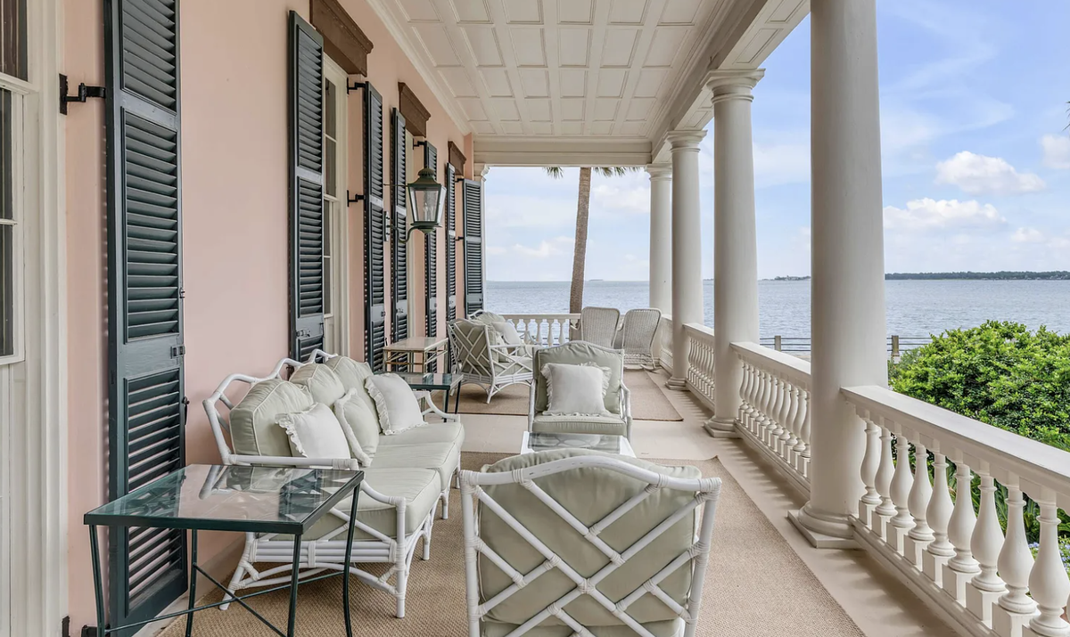 The Ravenel House overlooks Charleston Harbor.