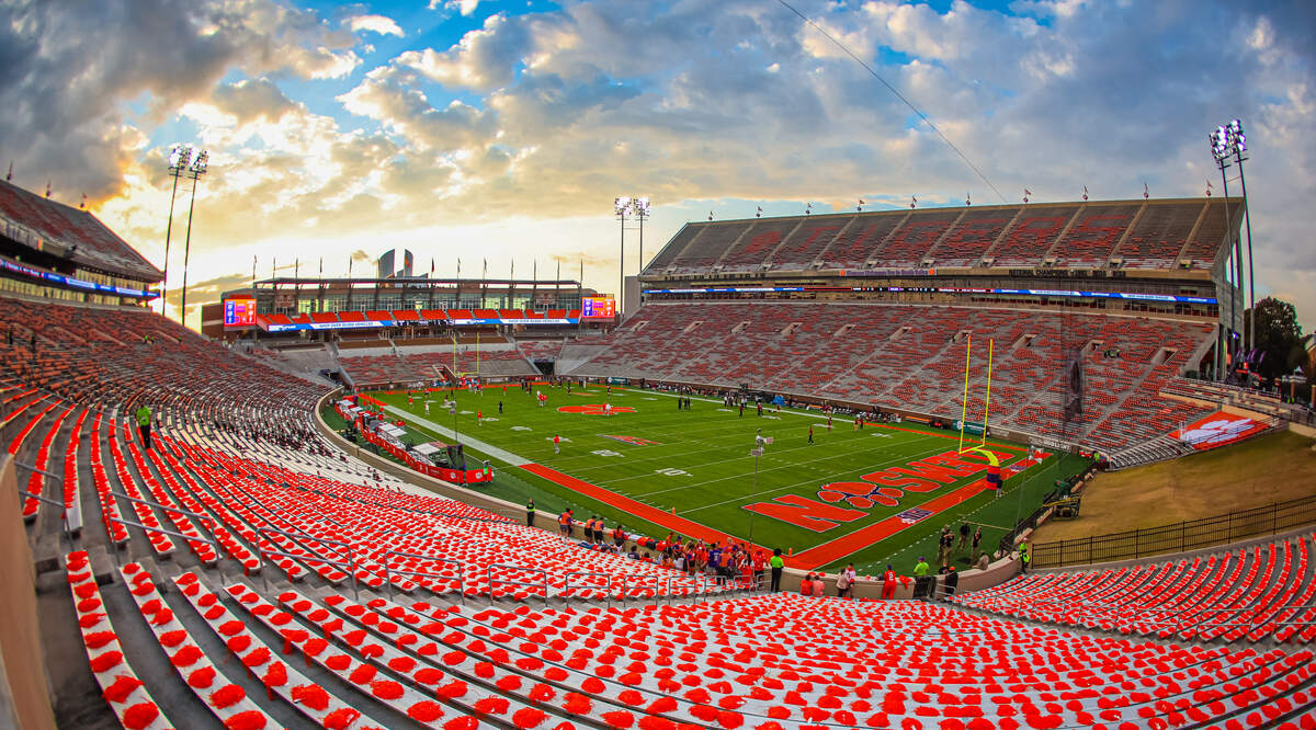 Clemson plays its home football games on Frank Howard Field at Memorial Stadium (capacity 81,500).