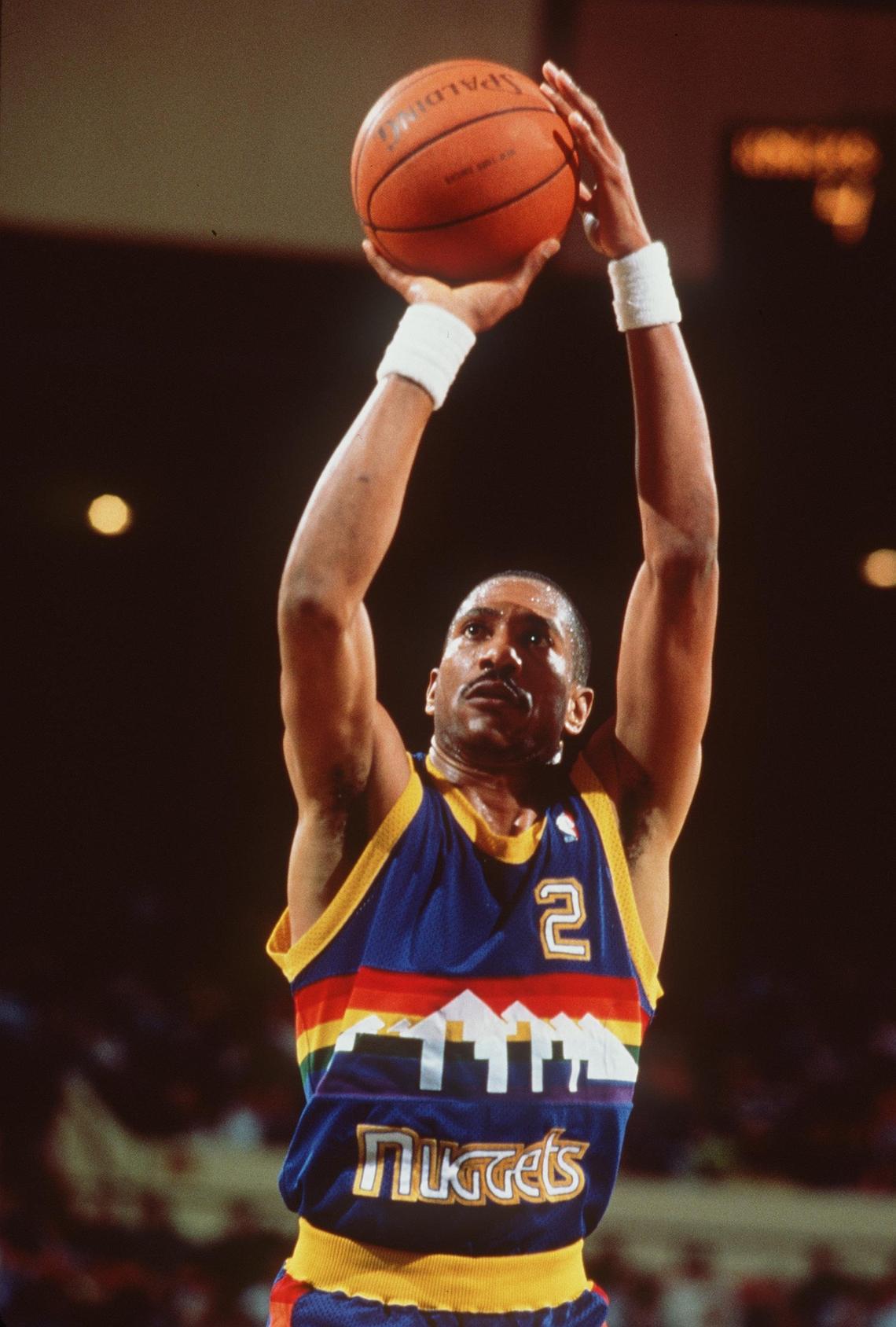 Alex English with the Denver Nuggets