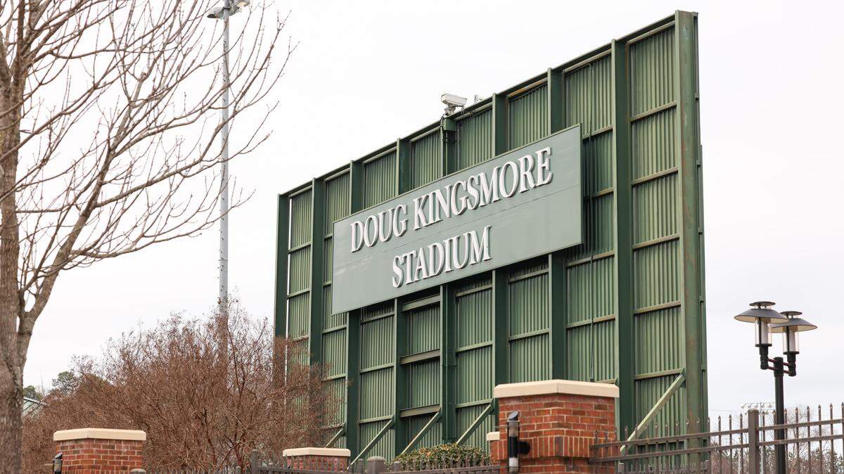 Doug Kingsmore Stadium is seen on the Clemson campus on Friday, January 23, 2026.