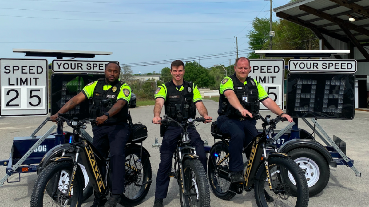 Jim Hudson Automotive donated three electric bikes to Cayce Police Department.