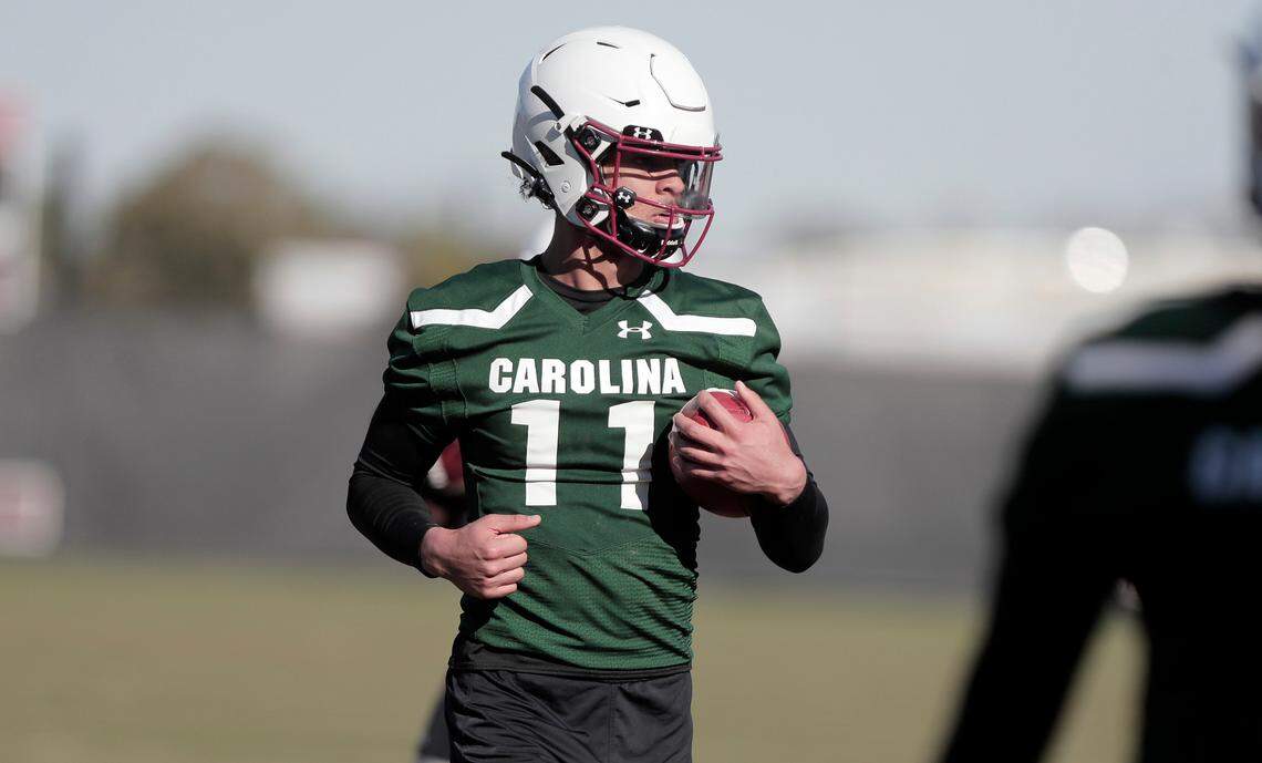 South Carolina’s Braden Davis during 2023 spring practice.