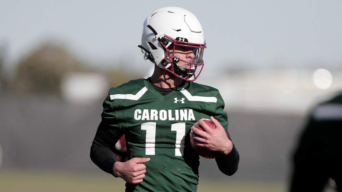 South Carolina’s Braden Davis during 2023 spring practice.
