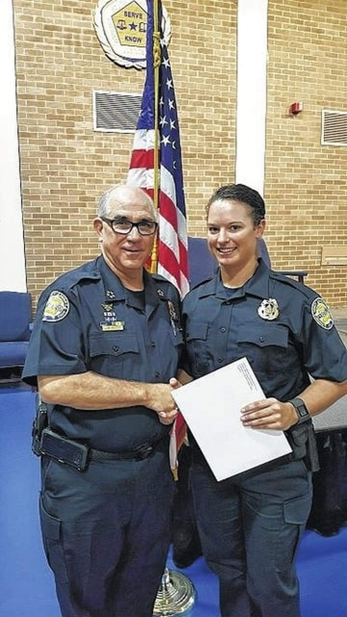 The Newberry County Sheriff’s Office said Deputy Sheriff Janna Longshore, pictured on the right in this file photo with Sheriff Lee Foster, has died.