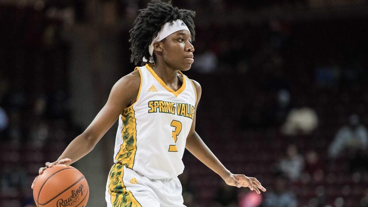 Spring Valley’s Taylor Lewis (3) scored 14 points in the 71-65 loss to North Augusta on Saturday at the Crescent Construction MLK Bash at Eau Claire High School.