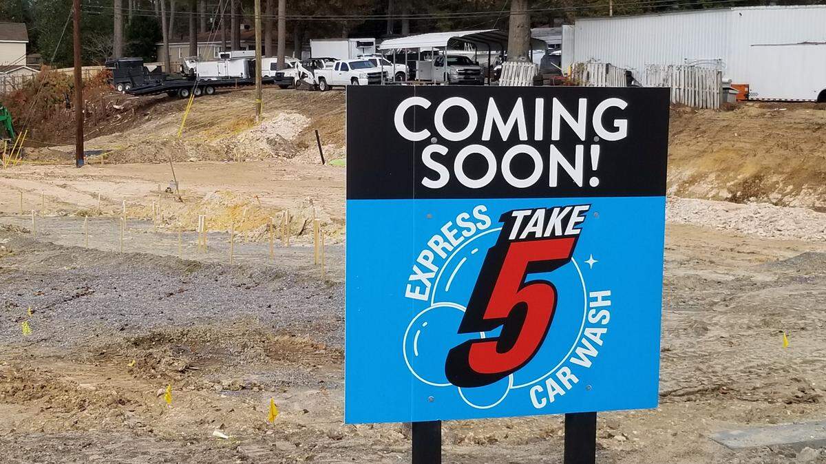 Site work is under way on the construction of a Take 5 Express Car Wash in the 2800 block of August Road in West Columbia.