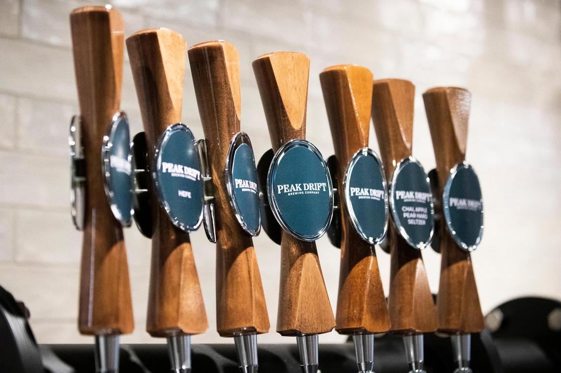 Beer from Peak Drift at Smoked, a new restaurant on Main Street in Columbia, South Carolina, on Thursday, November 4, 2021.