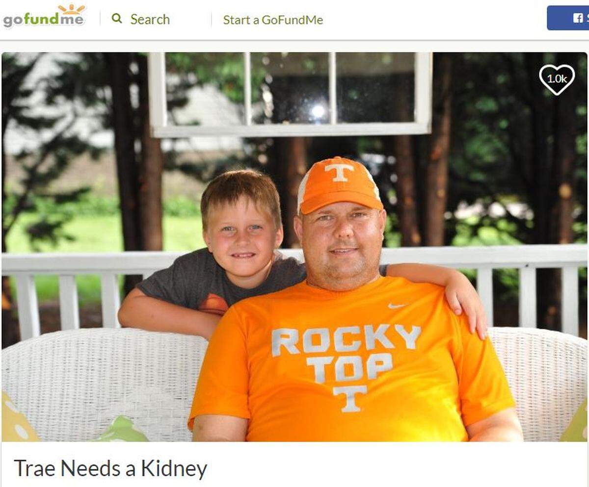 This screenshot shows Fore, left, and Trae Putnam, who recently received a kidney transplant.