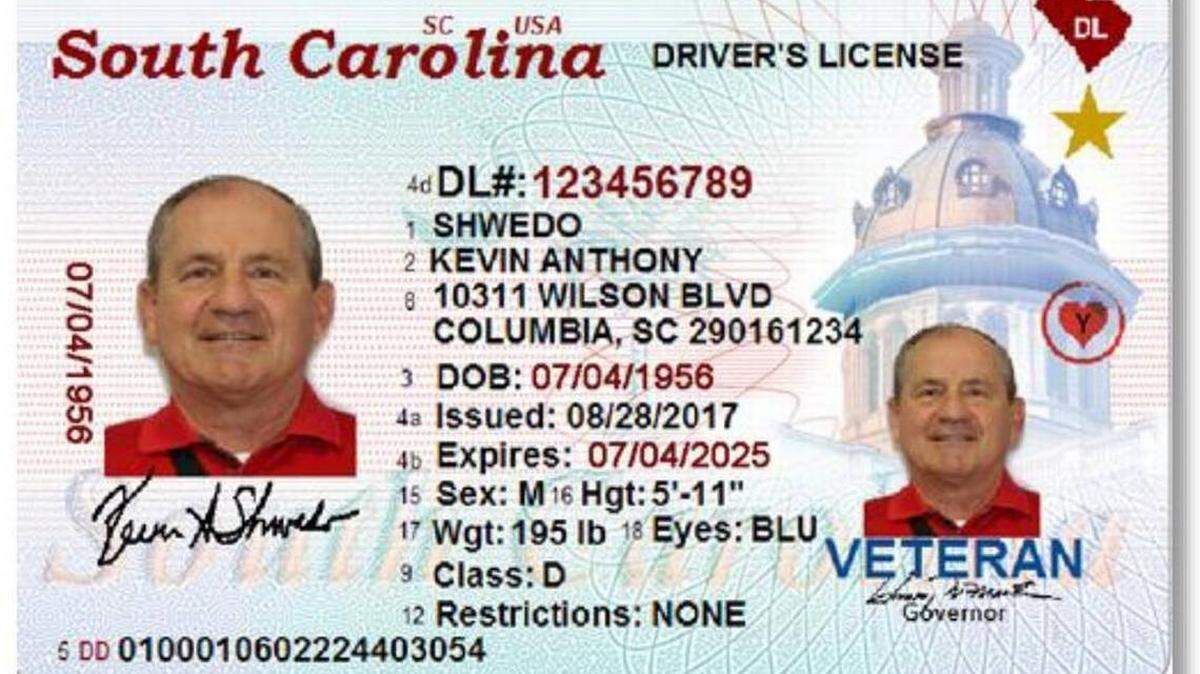An example of current REAL ID South Carolina driver’s license. South Carolina driver’s licenses will be upgraded soon. Here’s what to know.