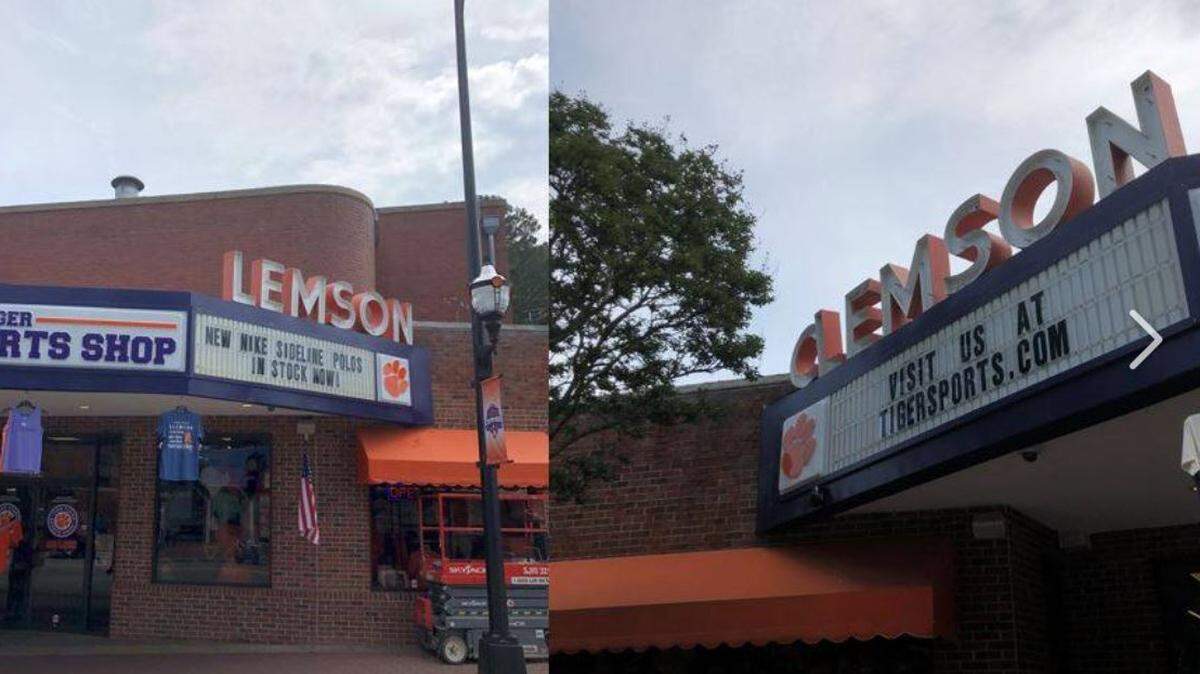 The Clemson City Police Department is searching for the suspect responsible for stealing the "C" from an iconic sign.