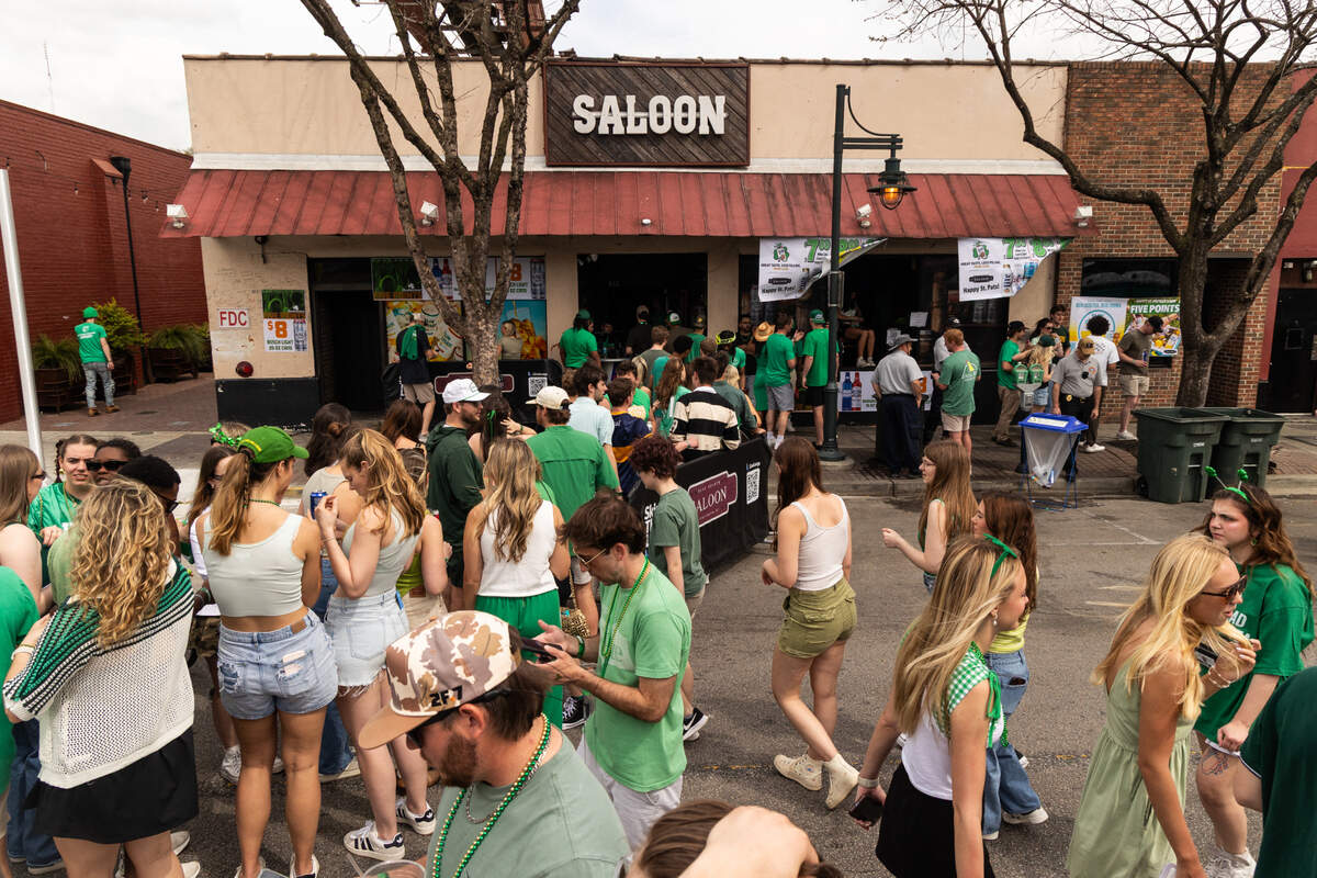 The 5 Points Saloon is open during the St. Pat’s in Five Points festival in Columbia, South Carolina on Saturday, March 15, 2025. Several bars and restaurants are open during the festival.