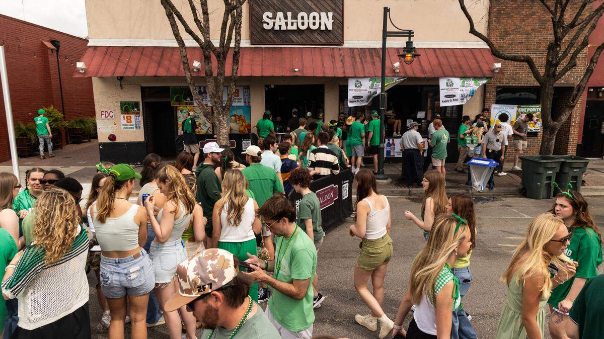 The 5 Points Saloon is open during the St. Pat’s in Five Points festival in Columbia, South Carolina on Saturday, March 15, 2025. Several bars and restaurants are open during the festival. 