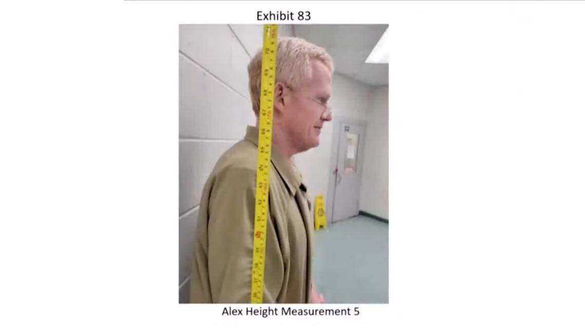 An evidence exhibit from Alex Murdaugh’s trial for murder shows Murdaugh’s height.