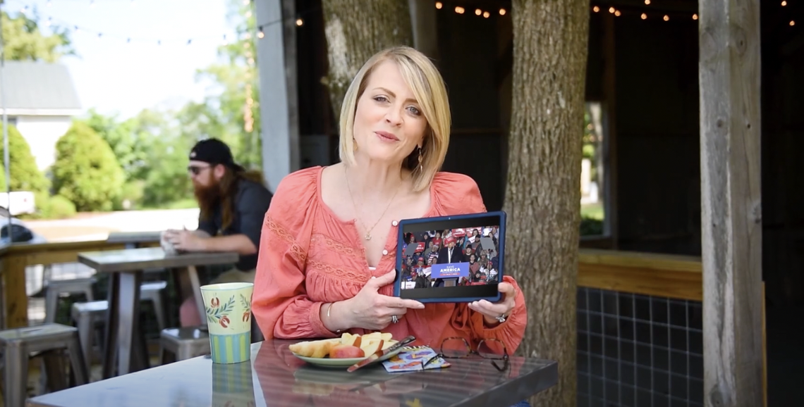 A woman, identified by Katie Arrington’s campaign as “someone concerned about the direction our country is heading,” appears in the first television ad of Arrington’s South Carolina congressional campaign. The 30-second spot touts Arrington’s endorsement from former President Donald Trump.