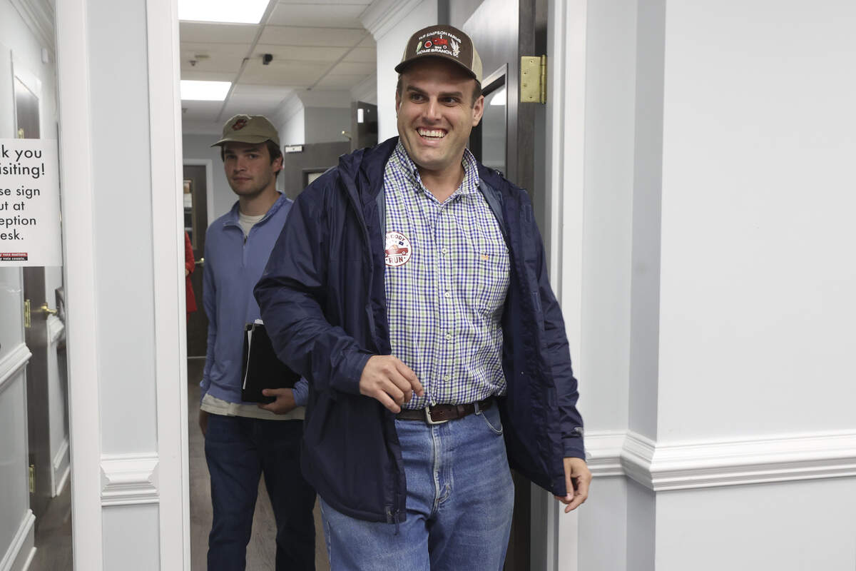 Cody Simpson arrives at the South Carolina Election Commission on Monday, March 16, 2026. Simpson is running for Commissioner of Agriculture.
