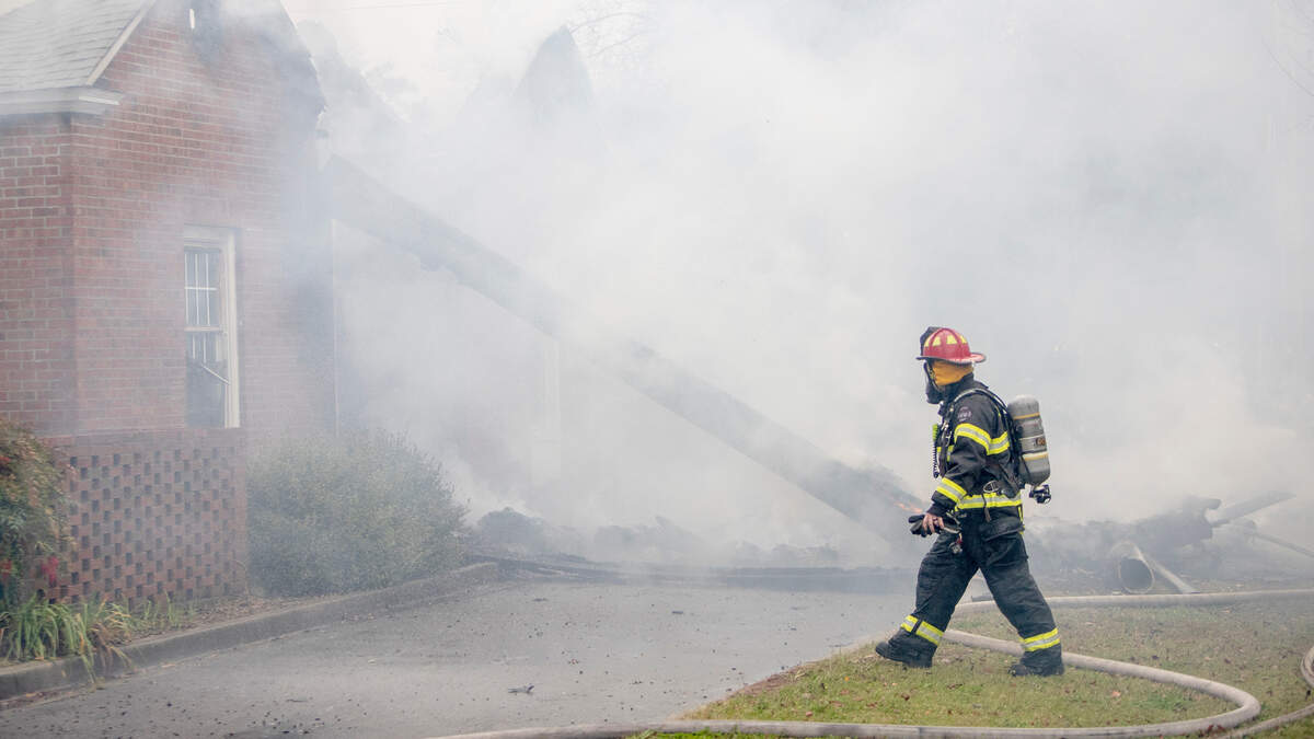 Columbia Fire Department firefighters battle a blaze at the Columbia Garden Club on Park Circle Friday Dec. 21, 2018, in Columbia, SC.